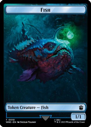 Fish // Clue (0021) Double-Sided Token (WHO-10 // 21) - Universes Beyond: Doctor Who Foil