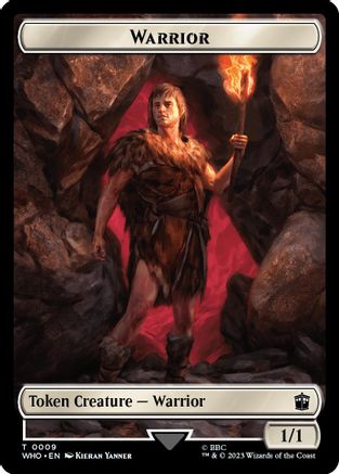 Warrior // Clue (0021) Double-Sided Token (WHO-9 // 21) - Universes Beyond: Doctor Who Foil