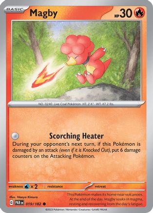 Magby (019/182) Reverse Holofoil [Paradox Rift] - Common