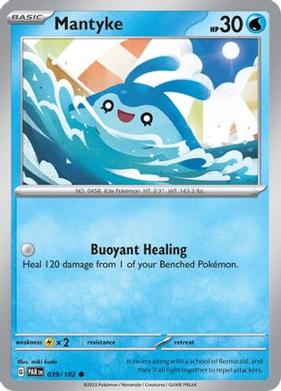 Mantyke (039/182) Reverse Holofoil [Paradox Rift] - Common