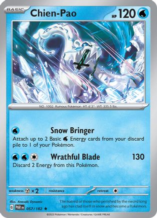 Chien-Pao (057) Reverse Holofoil [Paradox Rift] - Rare