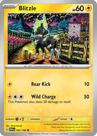 Blitzle (062/182) Reverse Holofoil [Paradox Rift] - Common