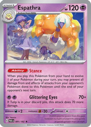 Espathra (081/182) Reverse Holofoil [Paradox Rift] - Rare