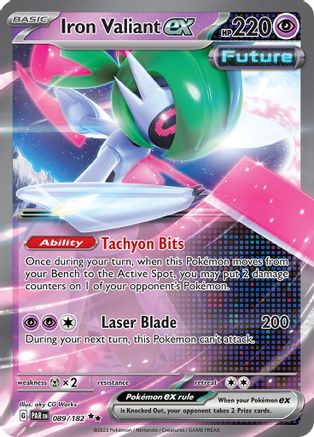 Iron Valiant ex (089/182) Holofoil [Paradox Rift] - Double Rare