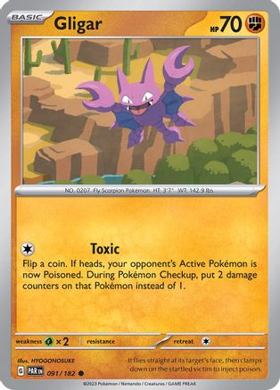 Gligar (091) Reverse Holofoil [Paradox Rift] - Common