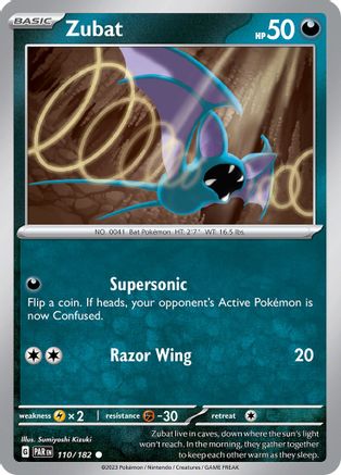 Zubat (110) Reverse Holofoil [Paradox Rift] - Common