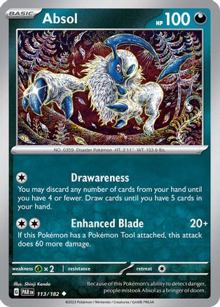 Absol (113) Reverse Holofoil [Paradox Rift] - Uncommon