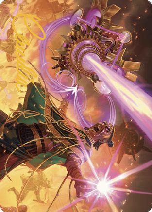 Cosmium Blast Art Card (Gold-Stamped Signature) (ASLCI-001) - Art Series: The Lost Caverns of Ixalan