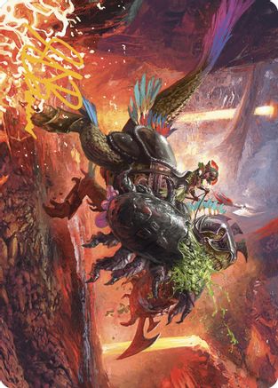Triumphant Chomp Art Card (Gold-Stamped Signature) (ASLCI-021) - Art Series: The Lost Caverns of Ixalan