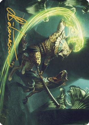 Contest of Claws Art Card (Gold-Stamped Signature) (ASLCI-072) - Art Series: The Lost Caverns of Ixalan