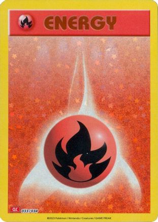 Basic Fire Energy (033) Holofoil [Trading Card Game Classic] - Classic Collection