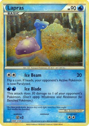 Lapras (008) Holofoil [Trading Card Game Classic] - Classic Collection