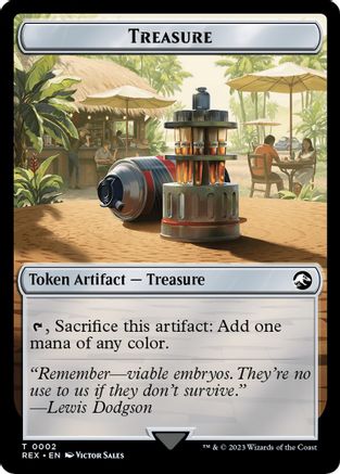 Treasure (0002) // Skeleton Pirate Double-Sided Token (REX-2 // 8) - Universes Beyond: Jurassic World Collection Foil