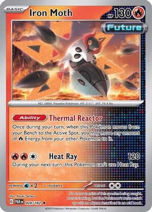 Iron Moth (Cosmos Holo) (028/182) Holofoil [Miscellaneous Cards & Products] - Rare
