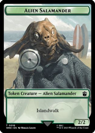 Alien Salamander // Mutant Double-Sided Token (WHO-16 // 18) - Universes Beyond: Doctor Who