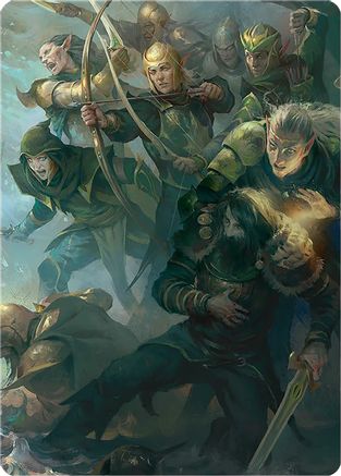 Galadhrim Brigade Art Card (ASLTR-012) - Art Series: Universes Beyond: The Lord of the Rings: Tales of Middle-earth