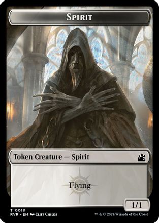 Spirit (0018) // Angel (0003) Double-Sided Token (RVR-18 // 3) - Ravnica Remastered Foil