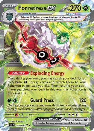 Forretress ex (002/091) Holofoil [SV Paldean Fates] - Double Rare