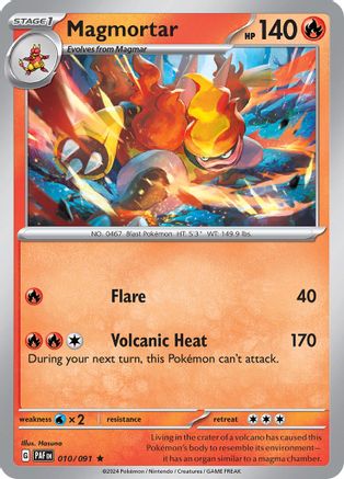 Magmortar (010) Reverse Holofoil [SV Paldean Fates] - Rare
