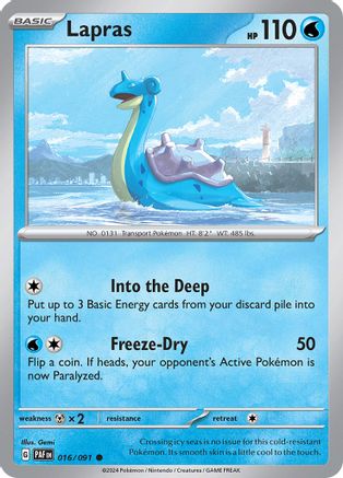 Lapras (016) Reverse Holofoil [SV Paldean Fates] - Common