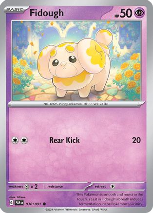 Fidough (038) Reverse Holofoil [SV Paldean Fates] - Common