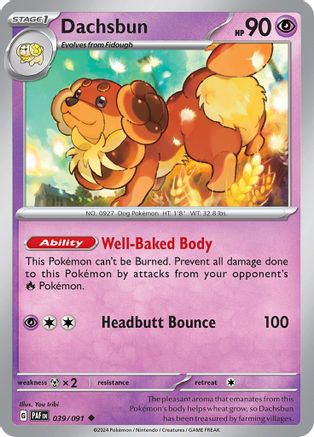 Dachsbun (039/091) Reverse Holofoil [SV Paldean Fates] - Uncommon