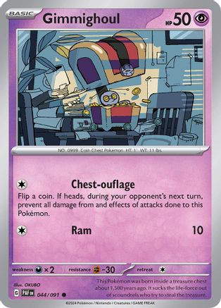Gimmighoul (044) Reverse Holofoil [SV Paldean Fates] - Common