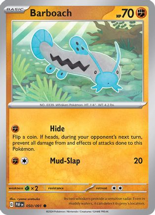 Barboach (050) Reverse Holofoil [SV Paldean Fates] - Common