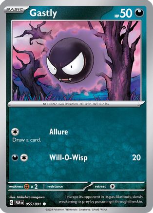 Gastly (055) Reverse Holofoil [SV Paldean Fates] - Common