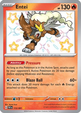 Entei (112) Holofoil [SV Paldean Fates] - Shiny Rare