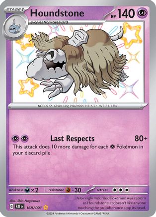 Houndstone (168/091) Holofoil [SV Paldean Fates] - Shiny Rare