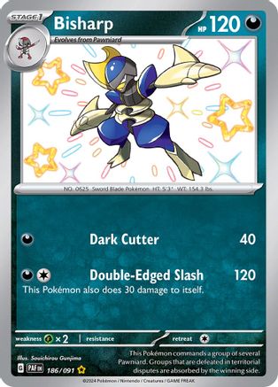 Bisharp (186) Holofoil [SV Paldean Fates] - Shiny Rare