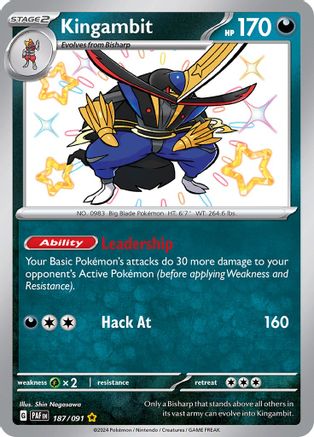 Kingambit (187) Holofoil [SV Paldean Fates] - Shiny Rare