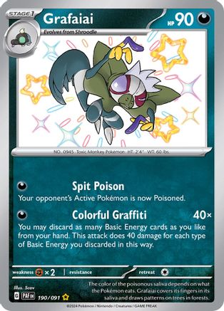 Grafaiai (190) Holofoil [SV Paldean Fates] - Shiny Rare