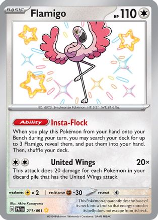 Flamigo (211) Holofoil [SV Paldean Fates] - Shiny Rare