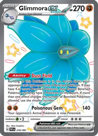 Glimmora ex (218) Holofoil [SV Paldean Fates] - Shiny Ultra Rare