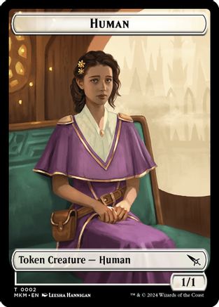 Human // Soldier Double-Sided Token (MKC-2 // 3) - Commander: Murders at Karlov Manor