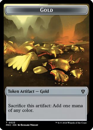 Gold // Treasure Double-Sided Token (MKC-25 // 26) - Commander: Murders at Karlov Manor