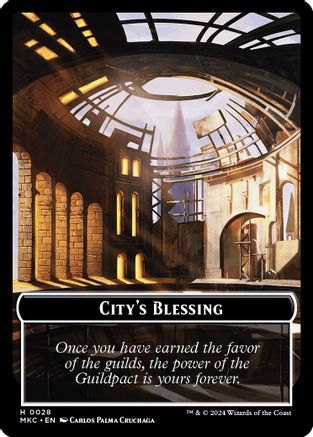 City's Blessing // Human Soldier Double-Sided Token (MKC-28 // 2) - Commander: Murders at Karlov Manor