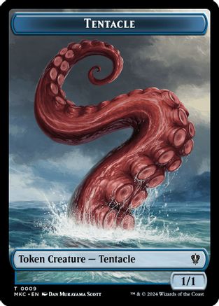 Tentacle // Koma's Coil Double-Sided Token (MKC-9 // 7) - Commander: Murders at Karlov Manor