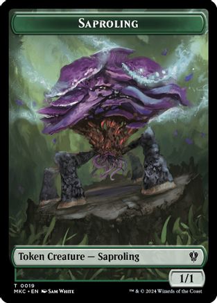 Saproling // Morph Double-Sided Token (MKC-19 // 30) - Commander: Murders at Karlov Manor