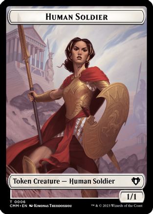 Human Soldier // Elemental (0025) Double-Sided Token (CMM-6 // 25) - Commander Masters
