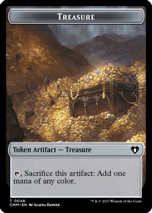 Treasure // Cat (0005) Double-Sided Token (CMM-48 // 5) - Commander Masters