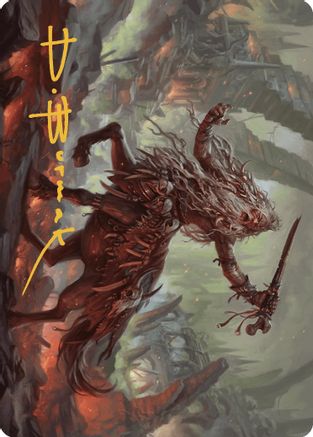 Yarus, Roar of the Old Gods Art Card (24/49) (Gold-Stamped Signature) (ASMKM-024) - Art Series: Murders at Karlov Manor