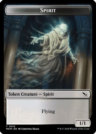 Spirit Token (MKM-012) - Murders at Karlov Manor