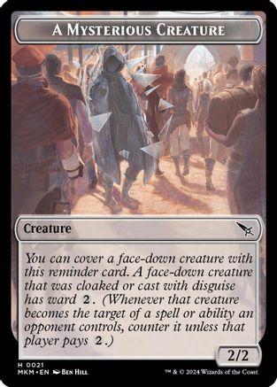 A Mysterious Creature Token (MKM-021) - Murders at Karlov Manor