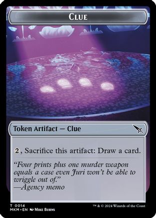 Clue (0014) // A 0041 Double-Sided Token (MKM-14 // 41) - Murders at Karlov Manor Foil