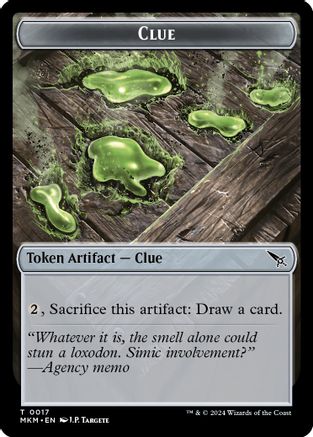 Clue (0017) // A 0044 Double-Sided Token (MKM-17 // 44) - Murders at Karlov Manor Foil