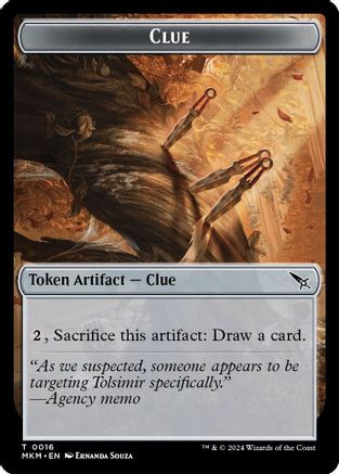 Clue (0016) // A 0043 Double-Sided Token (MKM-16 // 43) - Murders at Karlov Manor