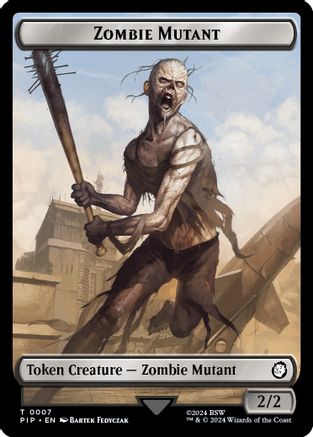 Zombie Mutant // Clue Double-Sided Token (PIP-7 // 11) - Universes Beyond: Fallout